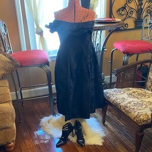 ANTONIO MELANI Black Strapless Dress